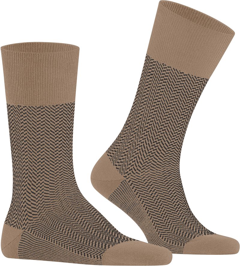 Falke Airport Herringstripe Socke Beige - Größe 39-42 günstig online kaufen