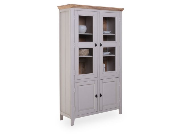 SANSIBAR Living Vitrine Vitrine SANSIBAR MORSUM BHT 112x190x40 cm beige Gla günstig online kaufen