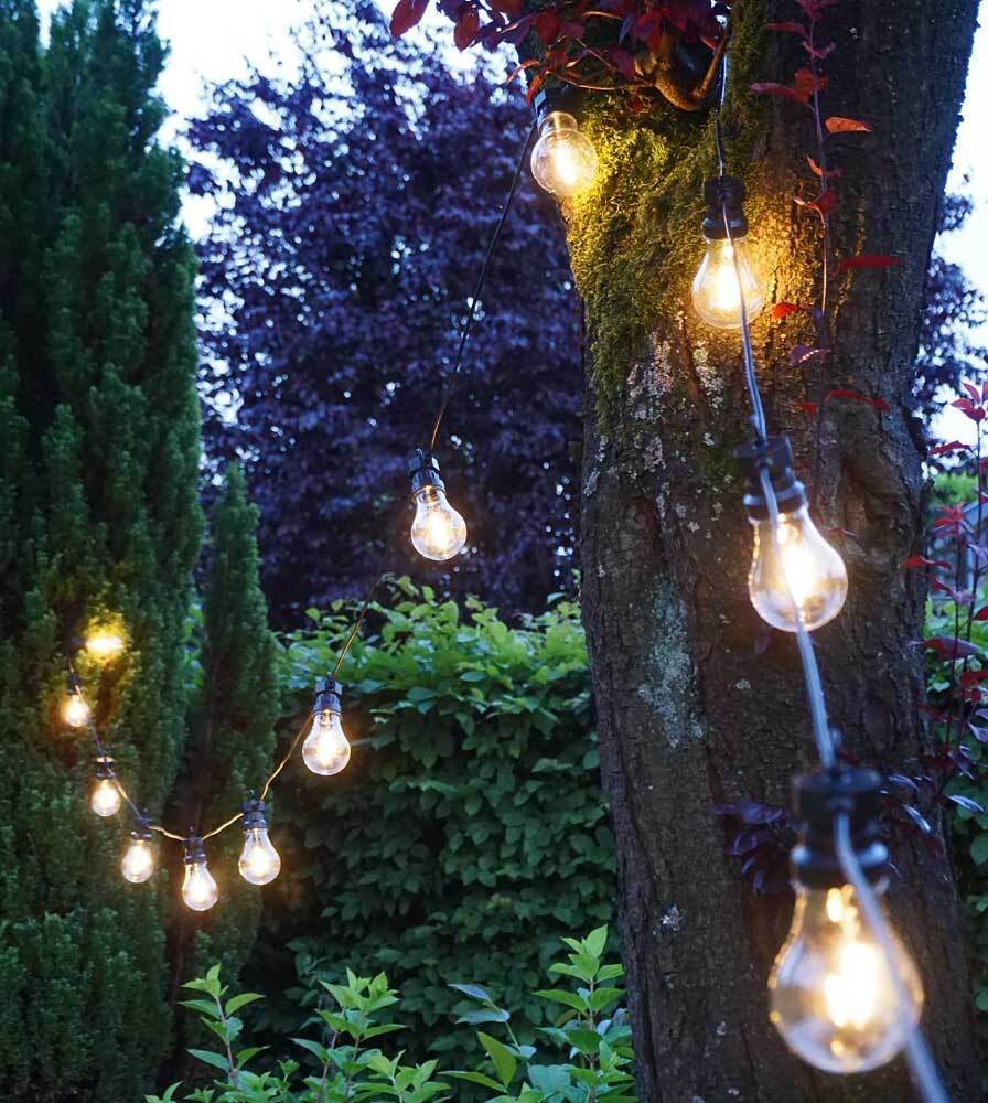 Lichterkette Glühbirne Retro Outdoor 20 LED Filament 12,5m Garten-Party Auß günstig online kaufen