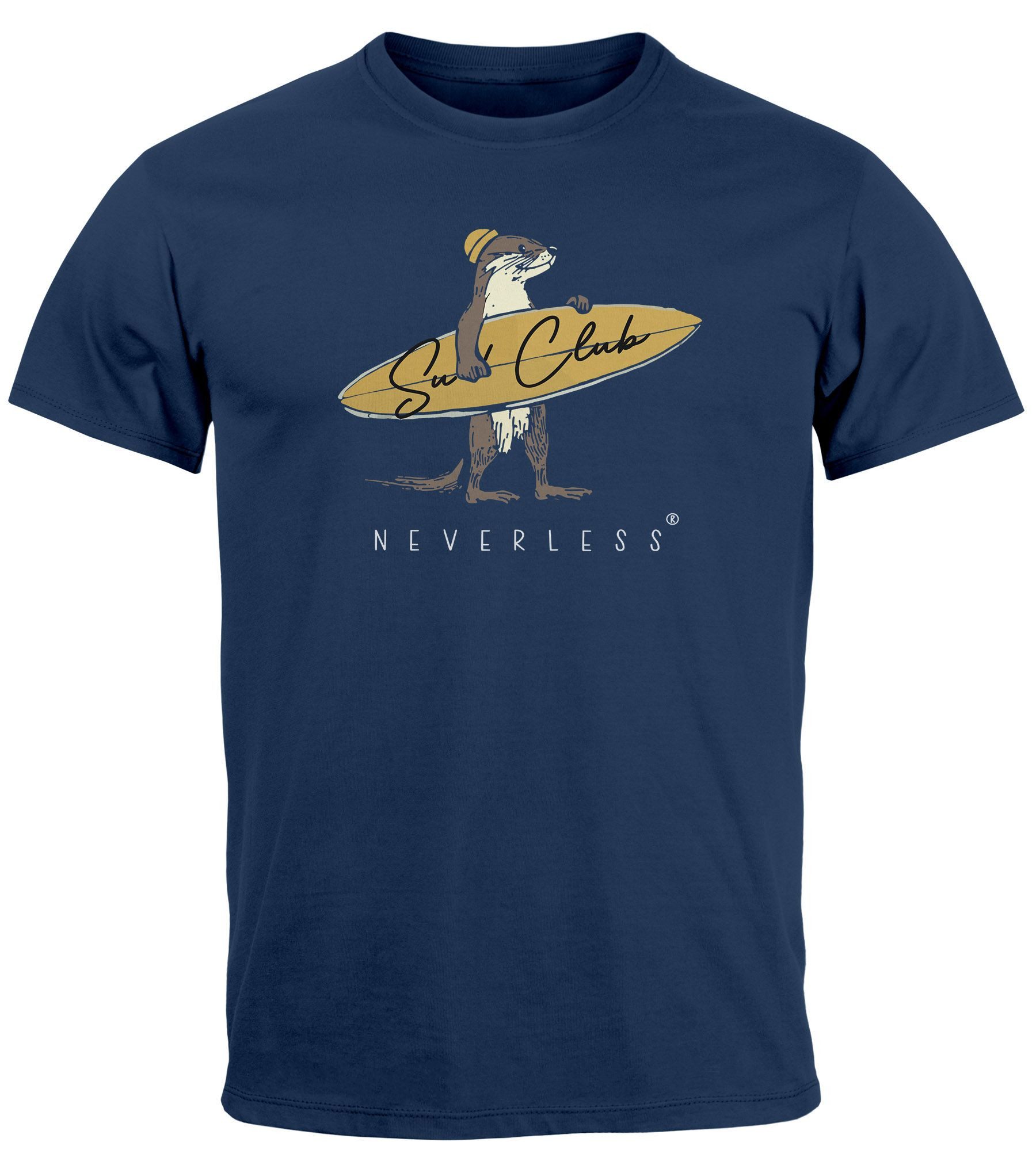 Neverless Print-Shirt Herren T-Shirt California Surfing günstig online kaufen