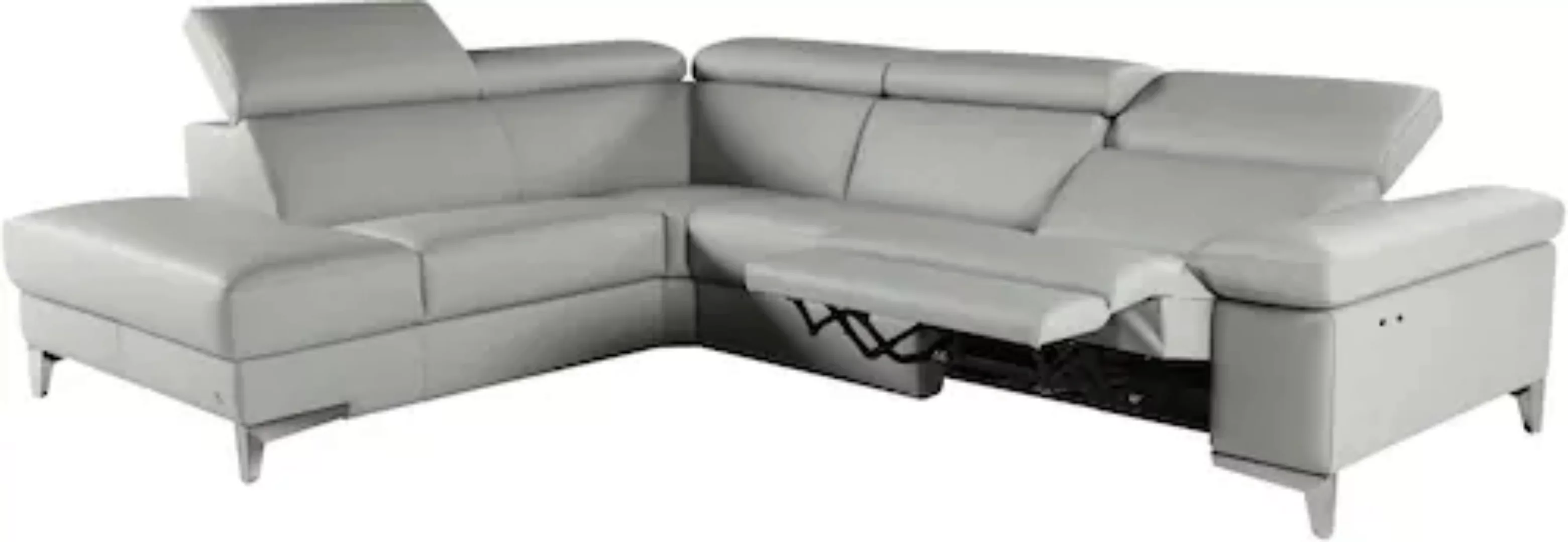 Nicoletti Home Ecksofa, Breite 279 cm, Kopfteilverstellung, Ottomane links günstig online kaufen