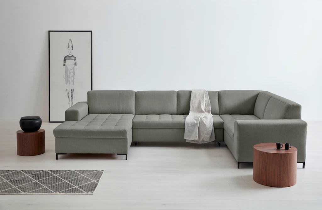 OTTO products Wohnlandschaft "Grazzo, aktuelle Steppung im Sitz, viel Platz günstig online kaufen