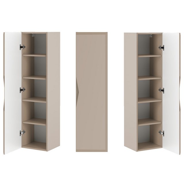 Lomadox Hochschrank DORIDA-140 Badezimmerschrank Highboard Gäste WC 35 cm b günstig online kaufen