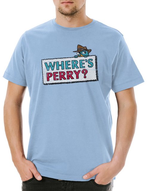 Urban Backwoods Print-Shirt Where's Perry Herren T-Shirt Phineas Fund Ferb günstig online kaufen