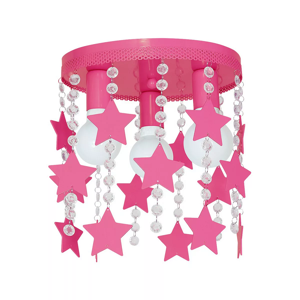 Kinderzimmerlampe STAR pink aus Metall/Kristall günstig online kaufen
