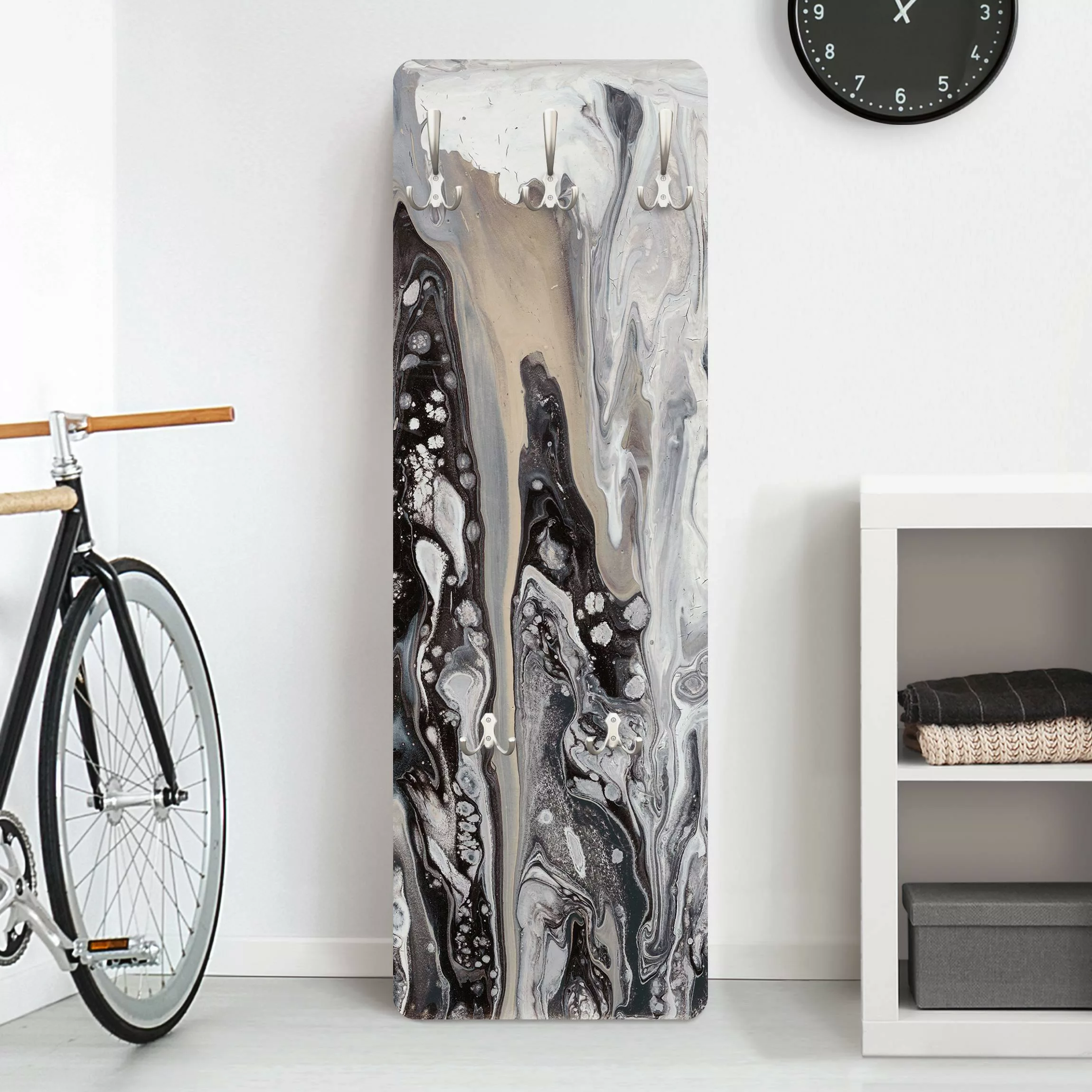 Wandgarderobe Holzpaneel Abstrakt Gesteinsschmelze III günstig online kaufen