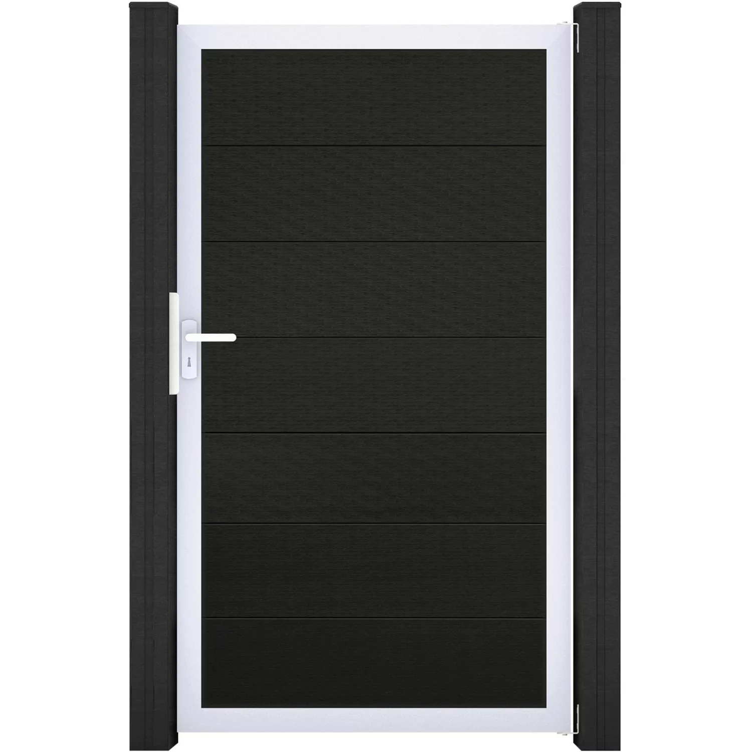 GroJa Solid Grande Steckzauntor 100 x 180 cm Schwarz Rahmen EV1 günstig online kaufen