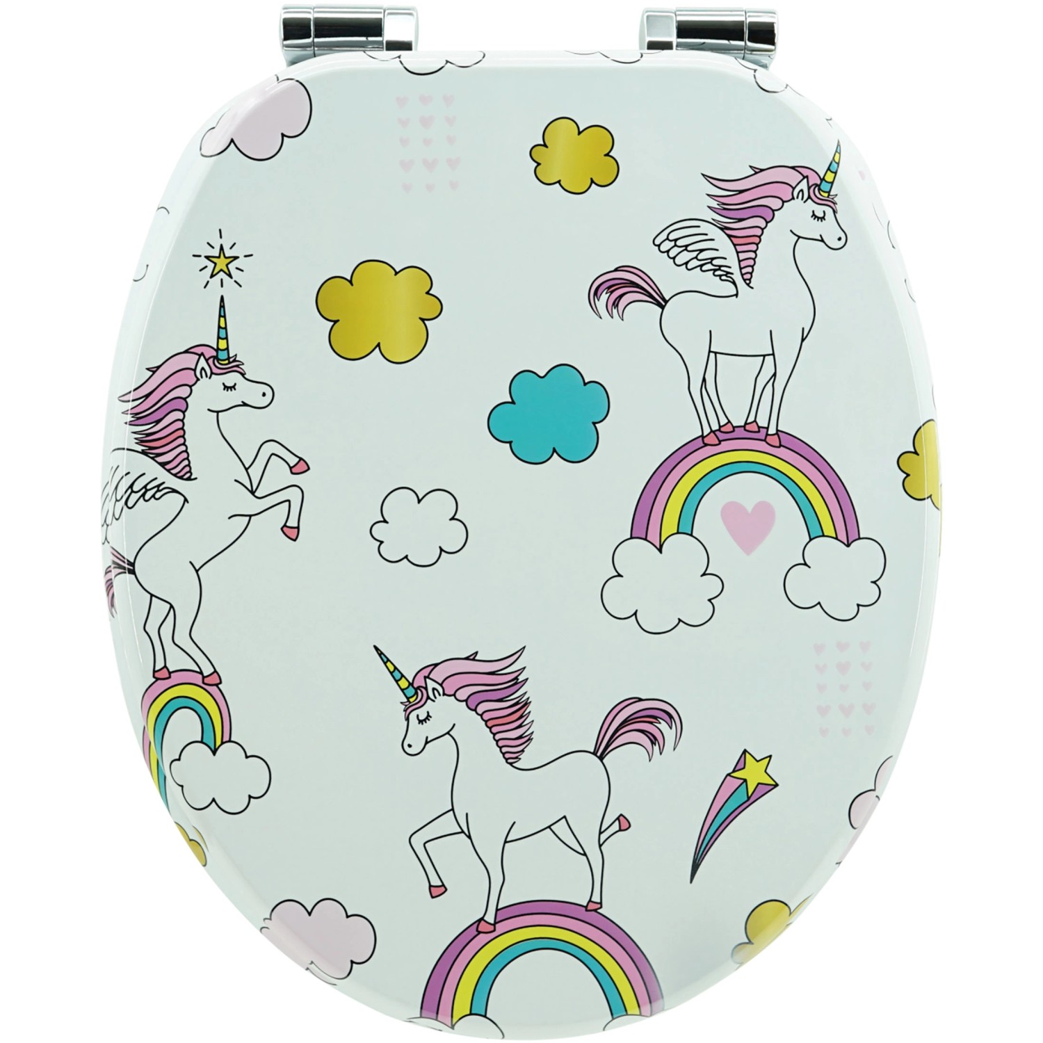 Sanfino WC Sitz Unicorns Toilettendeckel mit Absenkautomatik aus Holz günstig online kaufen