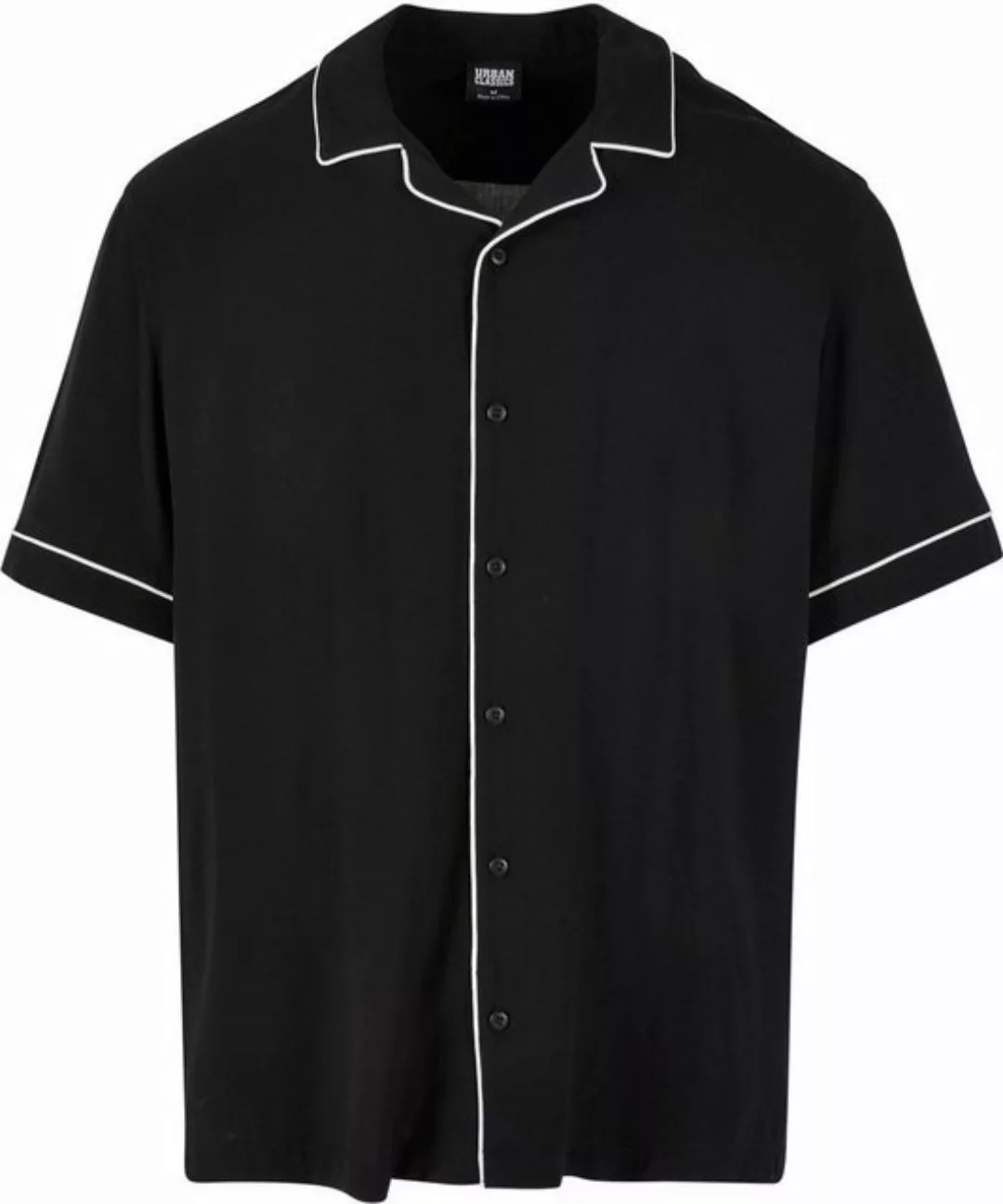 URBAN CLASSICS Langarmhemd Urban Classics Herren Viscose AOP Resort Shirt ( günstig online kaufen