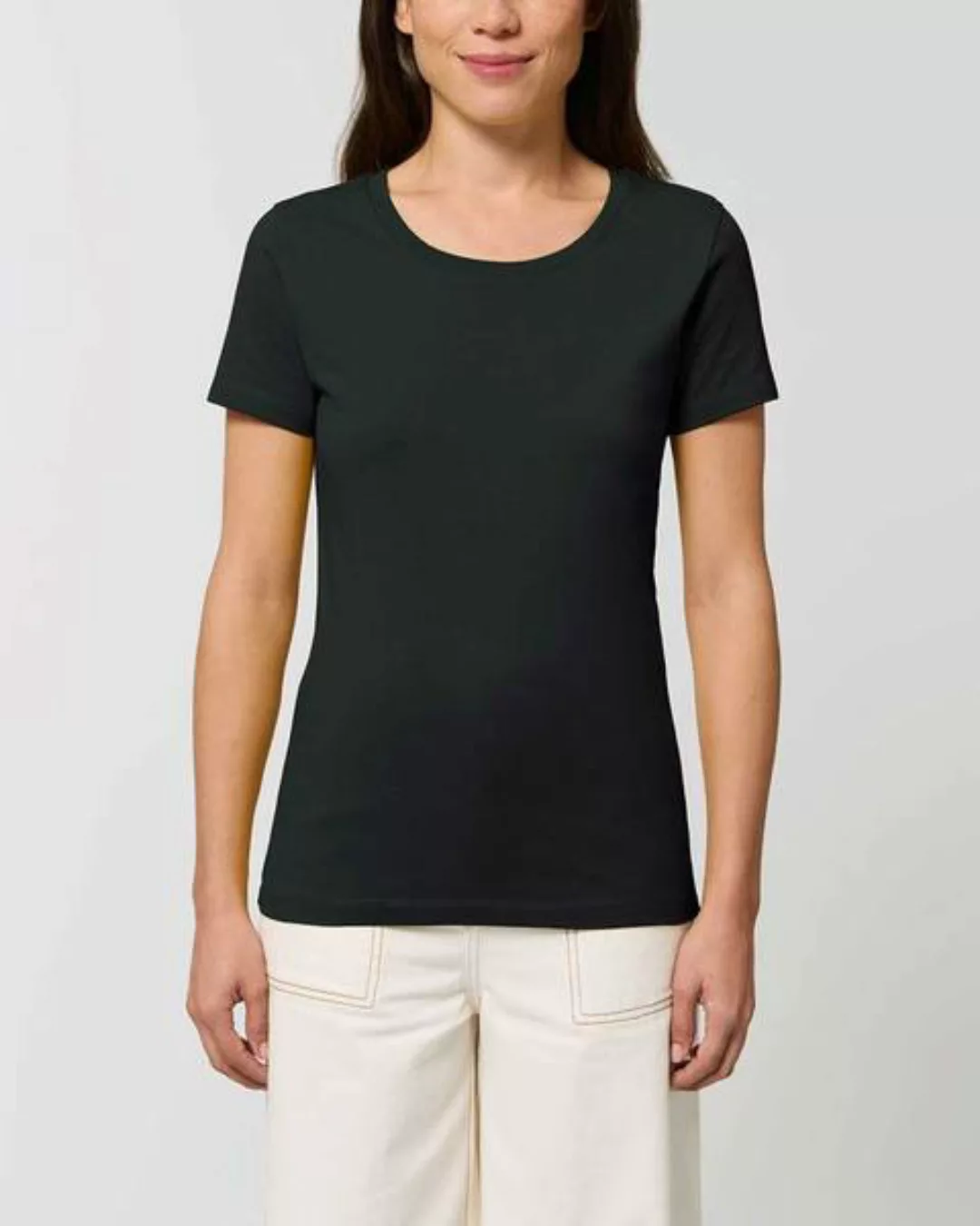 3er Pack Basic T-shirt Damen Schwarz, Bio-baumwolle günstig online kaufen