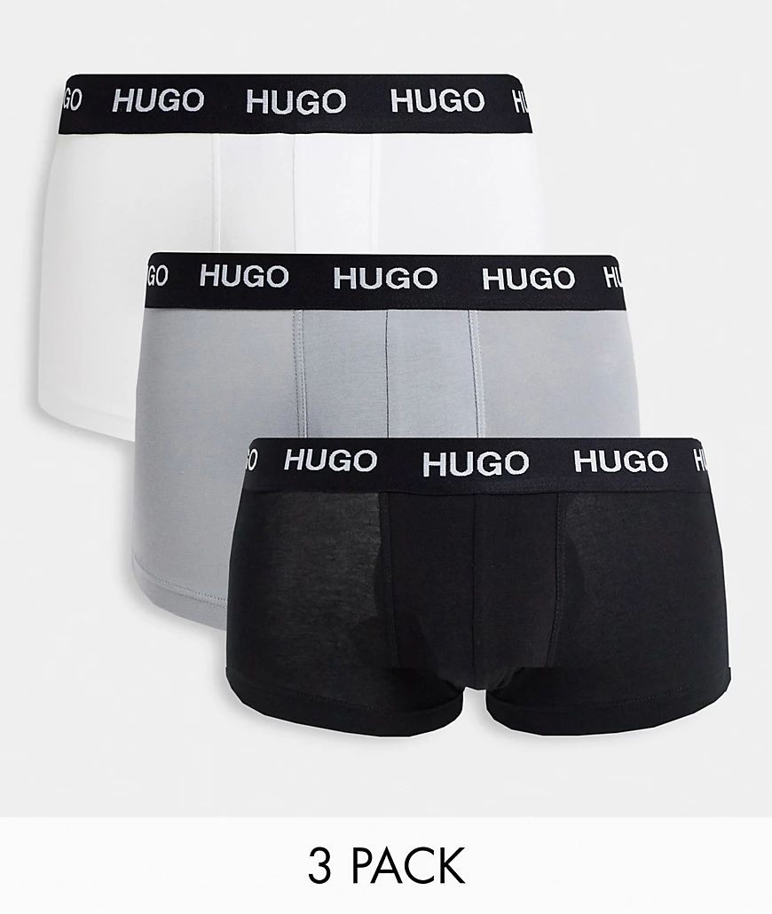 HUGO – Unterhosen in Schwarz/Grau/Weiß im 3er-Pack-Bunt günstig online kaufen
