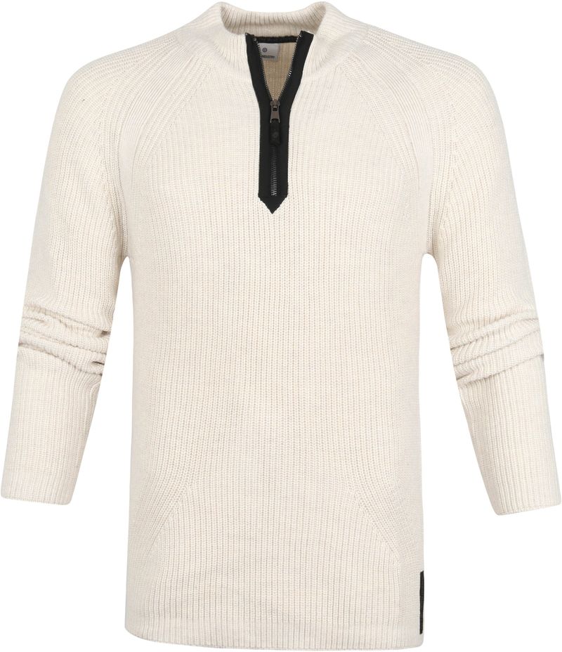 Blue Industry Half Zip Pullover Off White  - Größe XXL günstig online kaufen