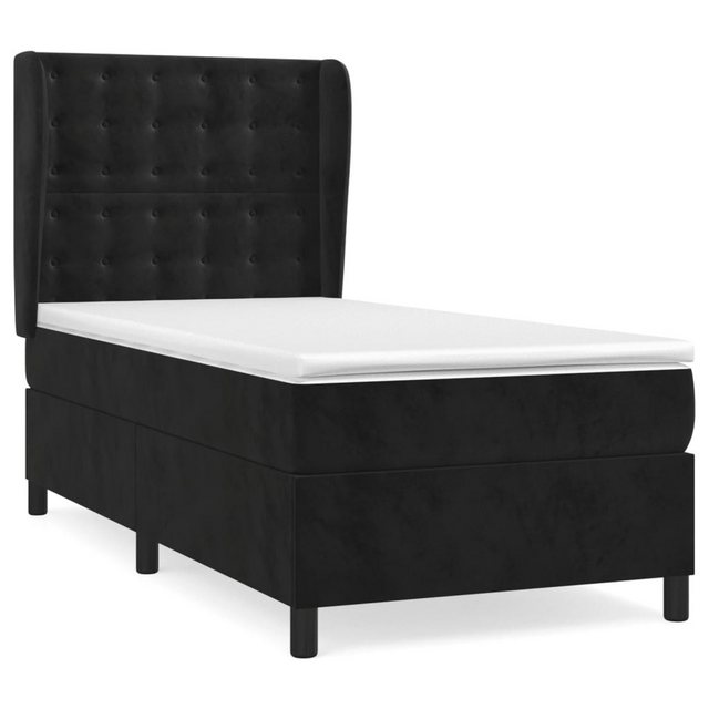 vidaXL Boxspringbett, Boxbett mit Matratze Schwarz 80x200 cm Samt günstig online kaufen