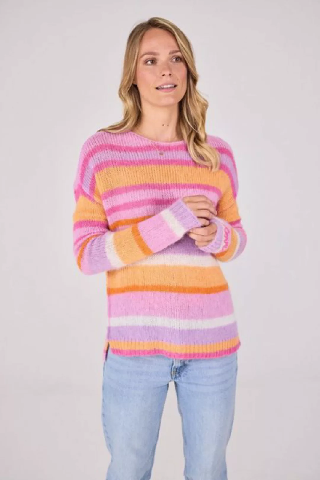 Lieblingsstück Strickpullover AnnikaL mit Multiringel & Stickerei auf dem Ä günstig online kaufen