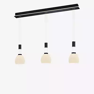 LED Pendelleuchte Sam in Schwarz und Weiß 30W 3000lm eckig günstig online kaufen