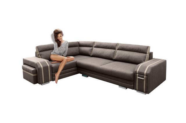 ALTDECOR Ecksofa AVATA, Couch mit Schlaffunktion, Wohnzimmer - Wohnlandscha günstig online kaufen