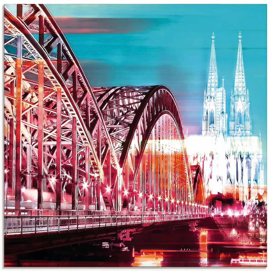 Artland Glasbild »Köln Skyline Abstrakte Collage 13«, Brücken, (1 St.) günstig online kaufen