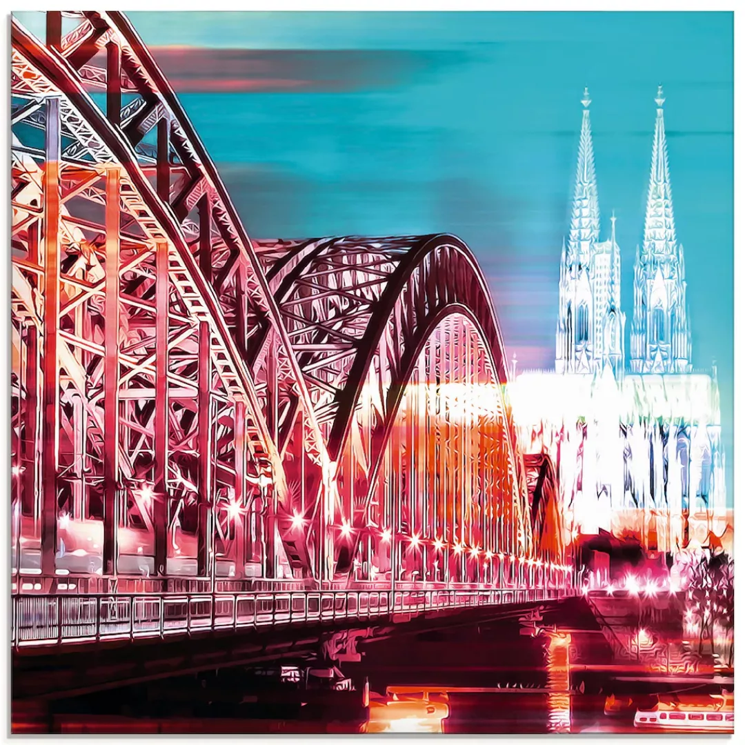 Artland Glasbild »Köln Skyline Abstrakte Collage 13«, Brücken, (1 St.), in günstig online kaufen