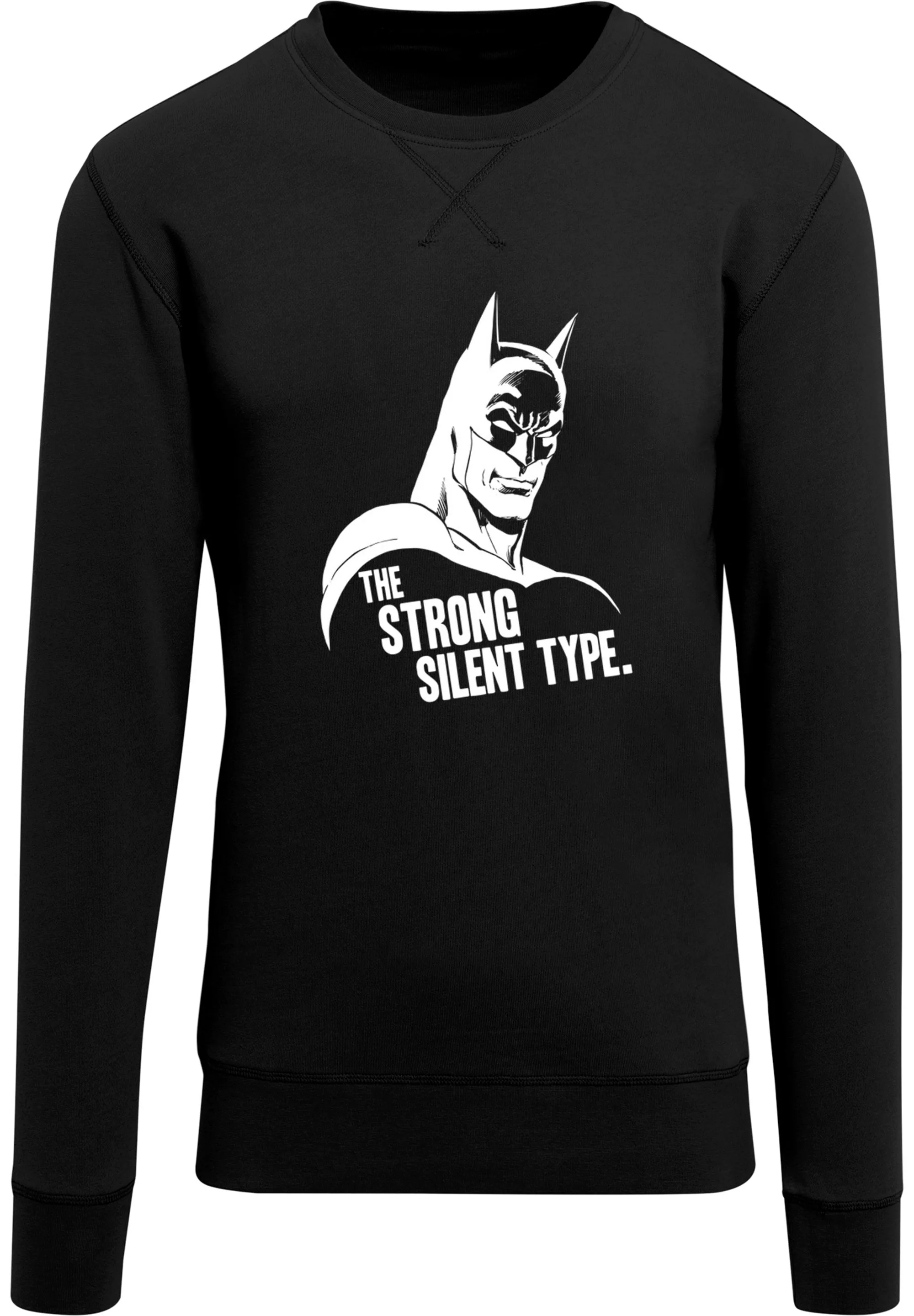 F4NT4STIC Rundhalspullover "F4NT4STIC Herren Batman Strong Silent with Ligh günstig online kaufen