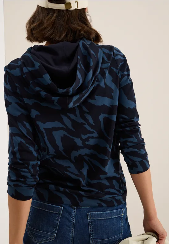 Gemustertes Kapuzenshirt günstig online kaufen