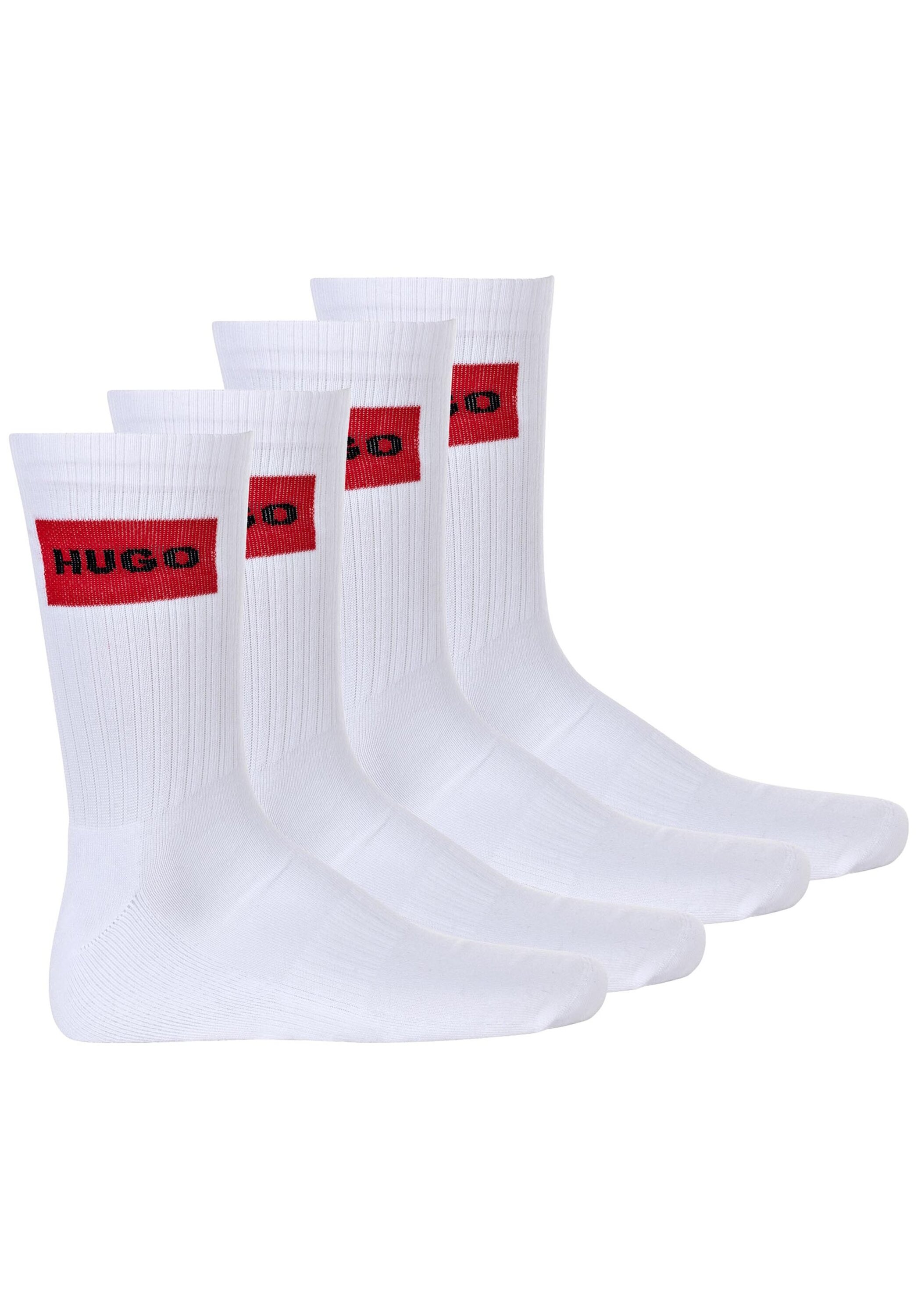 HUGO Socken "Socken 2P QS RIB LABEL CC 10257974 01 4er Pack" günstig online kaufen