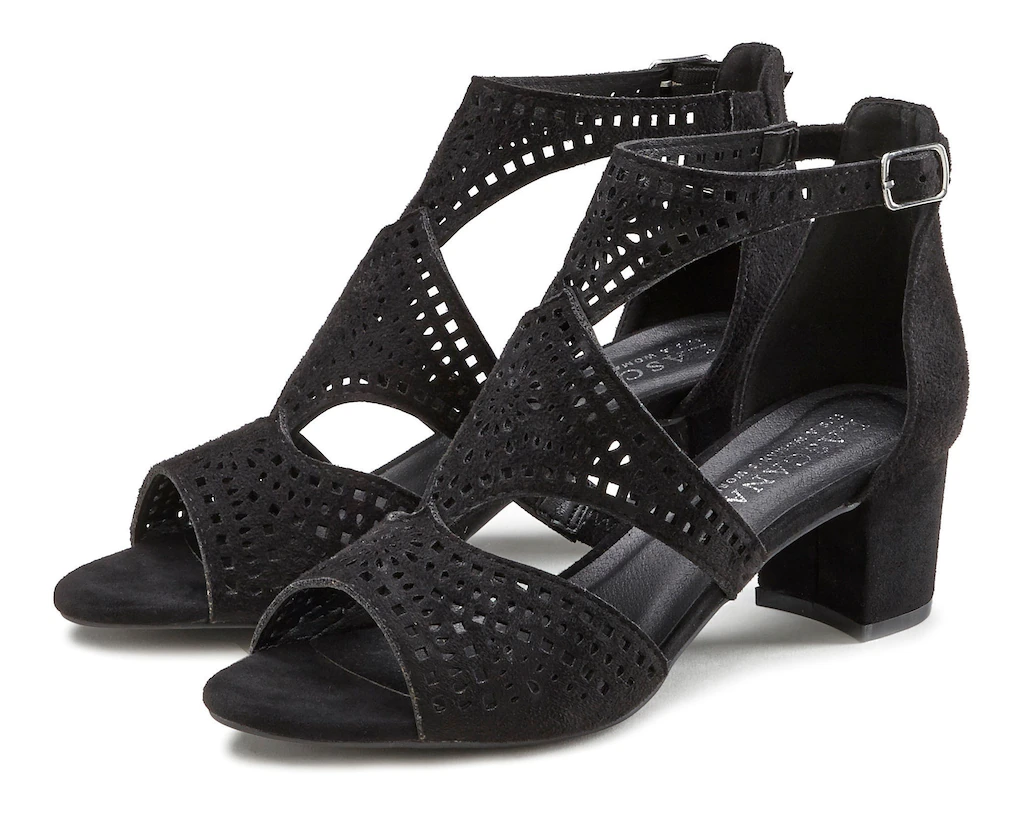 LASCANA Riemchensandalette "Sommerschuh", Sandalette, Sommerschuh mit Cut-O günstig online kaufen