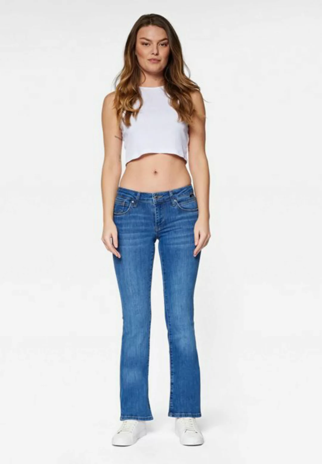 Mavi Schlagjeans Flared Denim Schlaghose Mid Rise Jeans Slim Bootcut BELLA günstig online kaufen