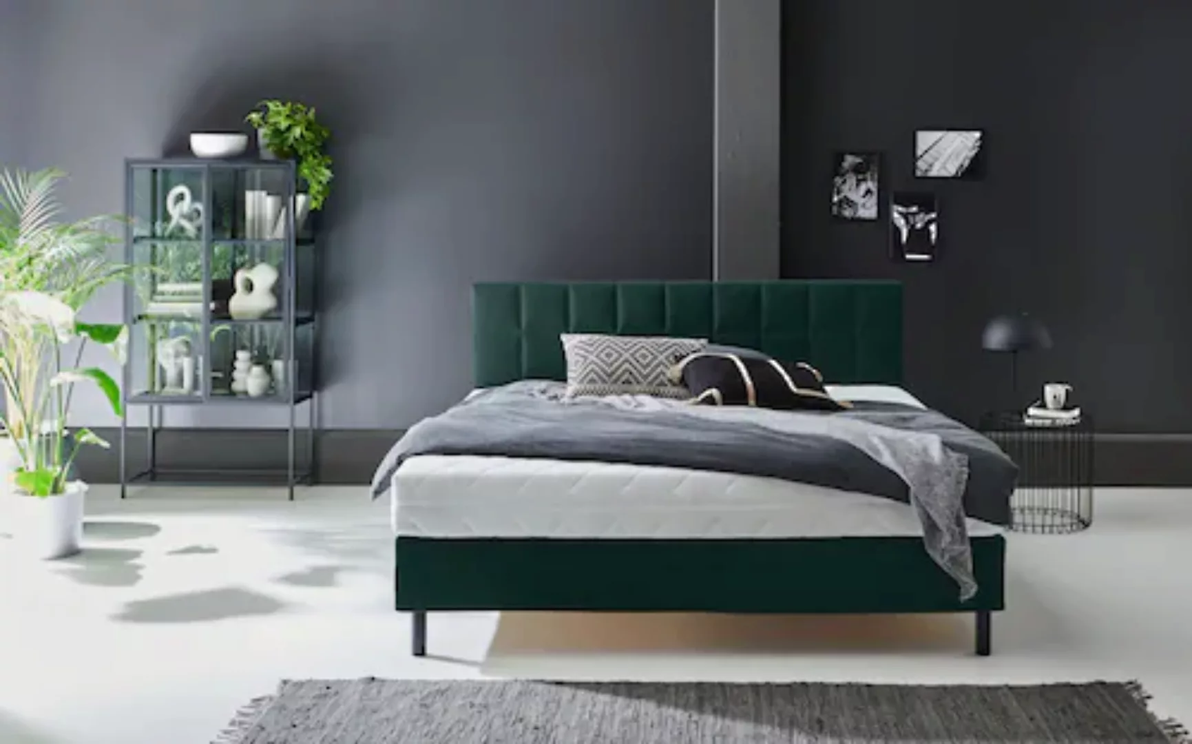 ATLANTIC home collection Boxbett Nikola, Massivholzfüße, mit und ohne Matra günstig online kaufen