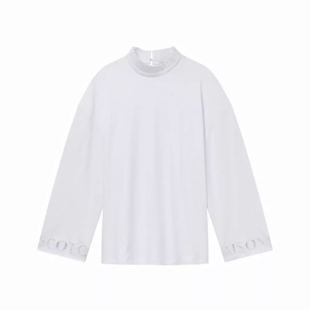 Maison Scotch Langarmshirt Maison Scotch Damen Top Mercerised Jersey Top 14 günstig online kaufen