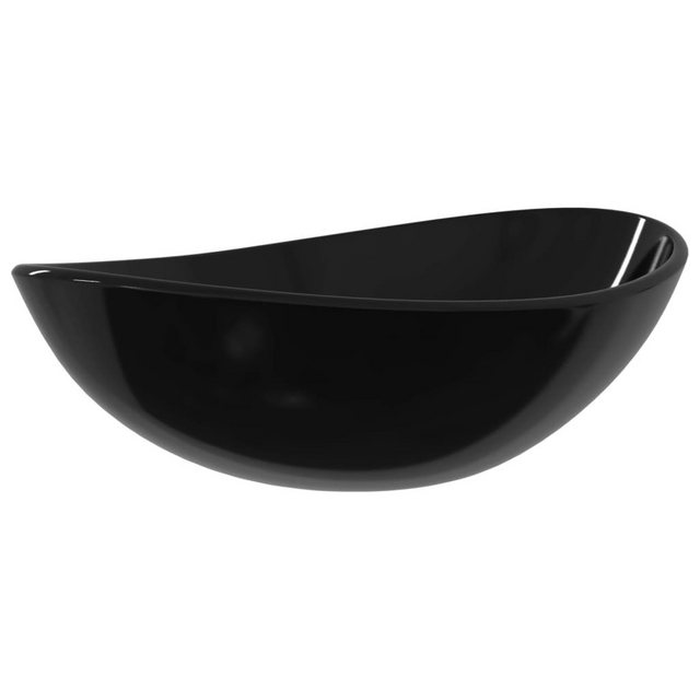 vidaXL Waschbeckenschrank Waschbecken Hartglas 54,5x35x15,5 cm Schwarz günstig online kaufen