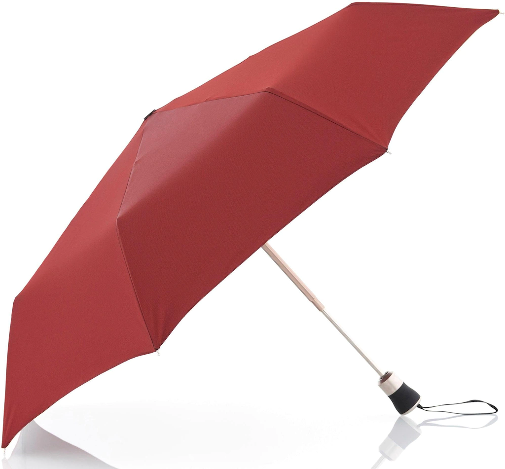 doppler MANUFAKTUR Taschenregenschirm "Oxford Uni, rot", handgemachter Manu günstig online kaufen