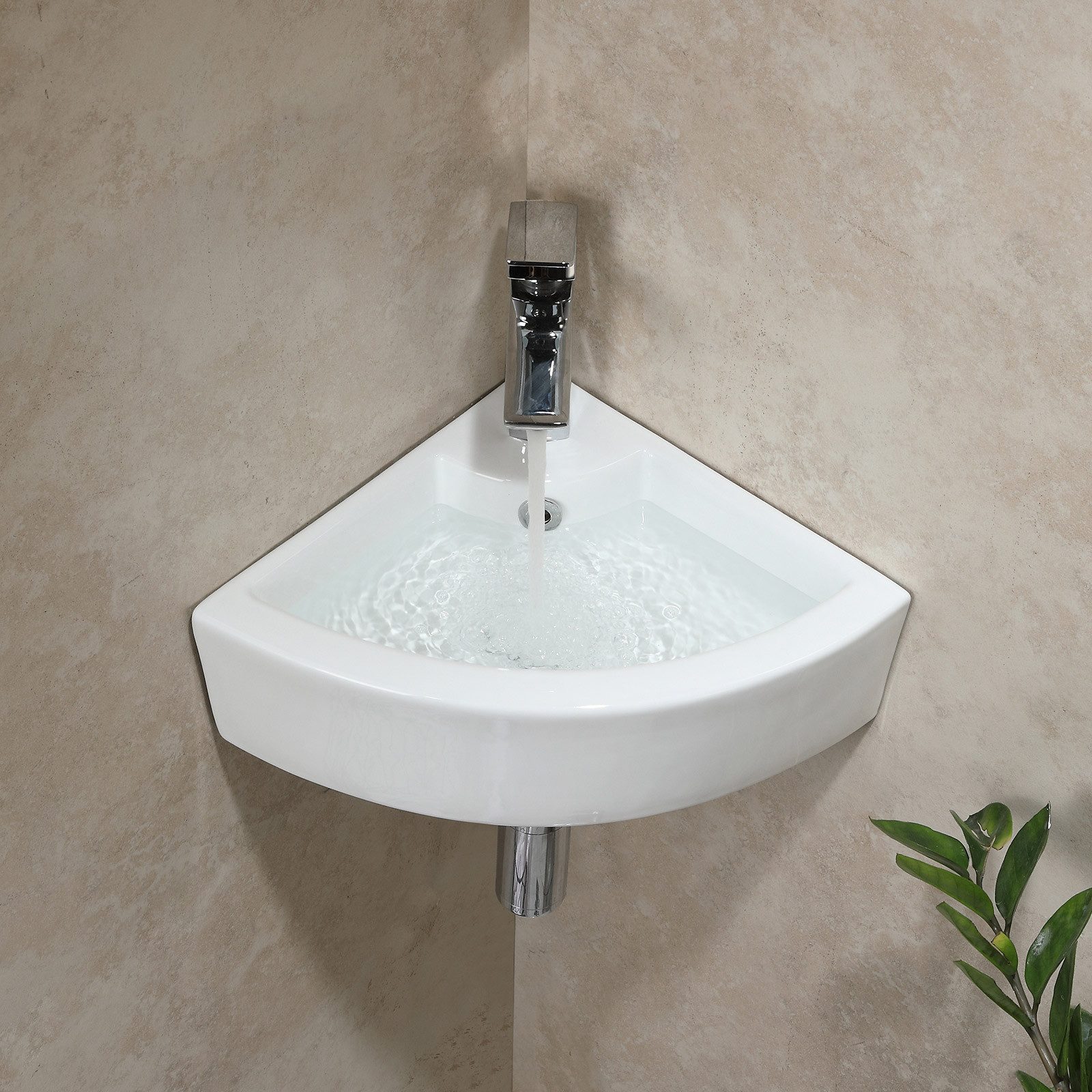 HOROW Waschbecken Waschbecken Waschtisch Badezimmer, Eckwaschbecken günstig online kaufen