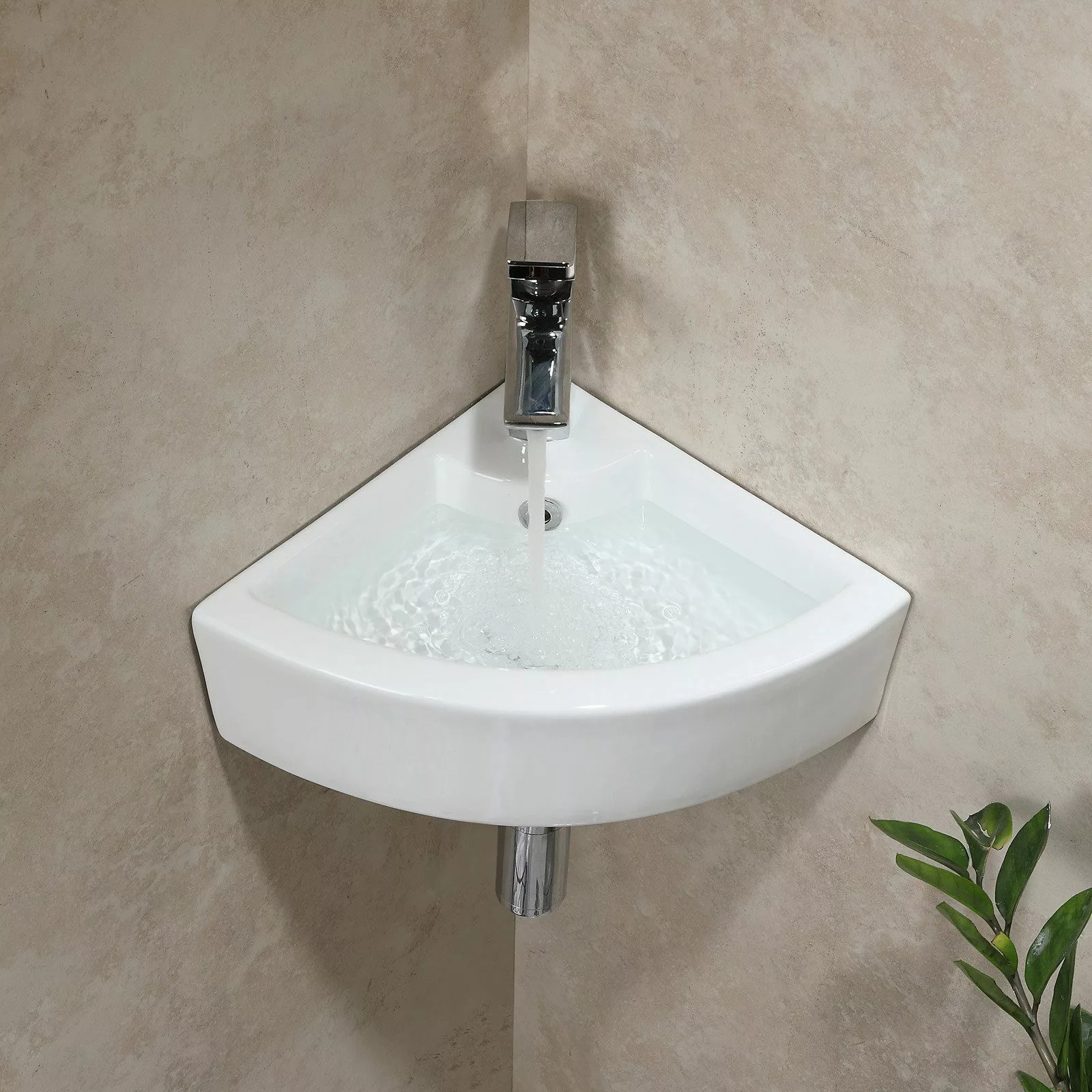 HOROW Waschbecken Waschbecken Waschtisch Badezimmer, Eckwaschbecken günstig online kaufen