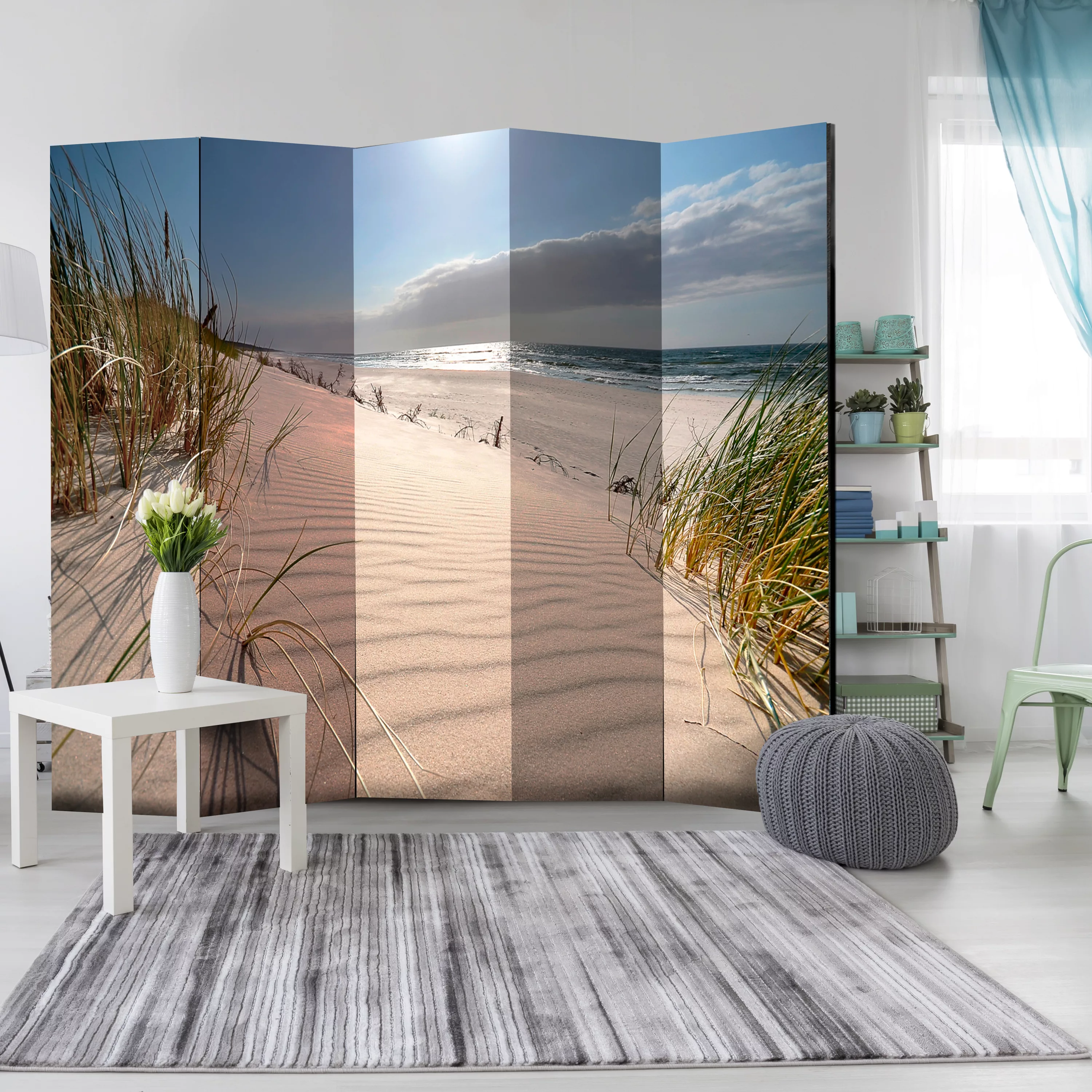 5-teiliges Paravent - Beach In Mrzezyno Ii [room Dividers] günstig online kaufen