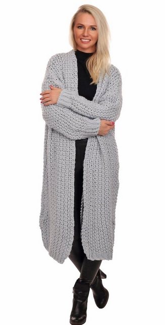 Charis Moda Strickmantel Ivania Maxi Cardigan Oversized Look günstig online kaufen