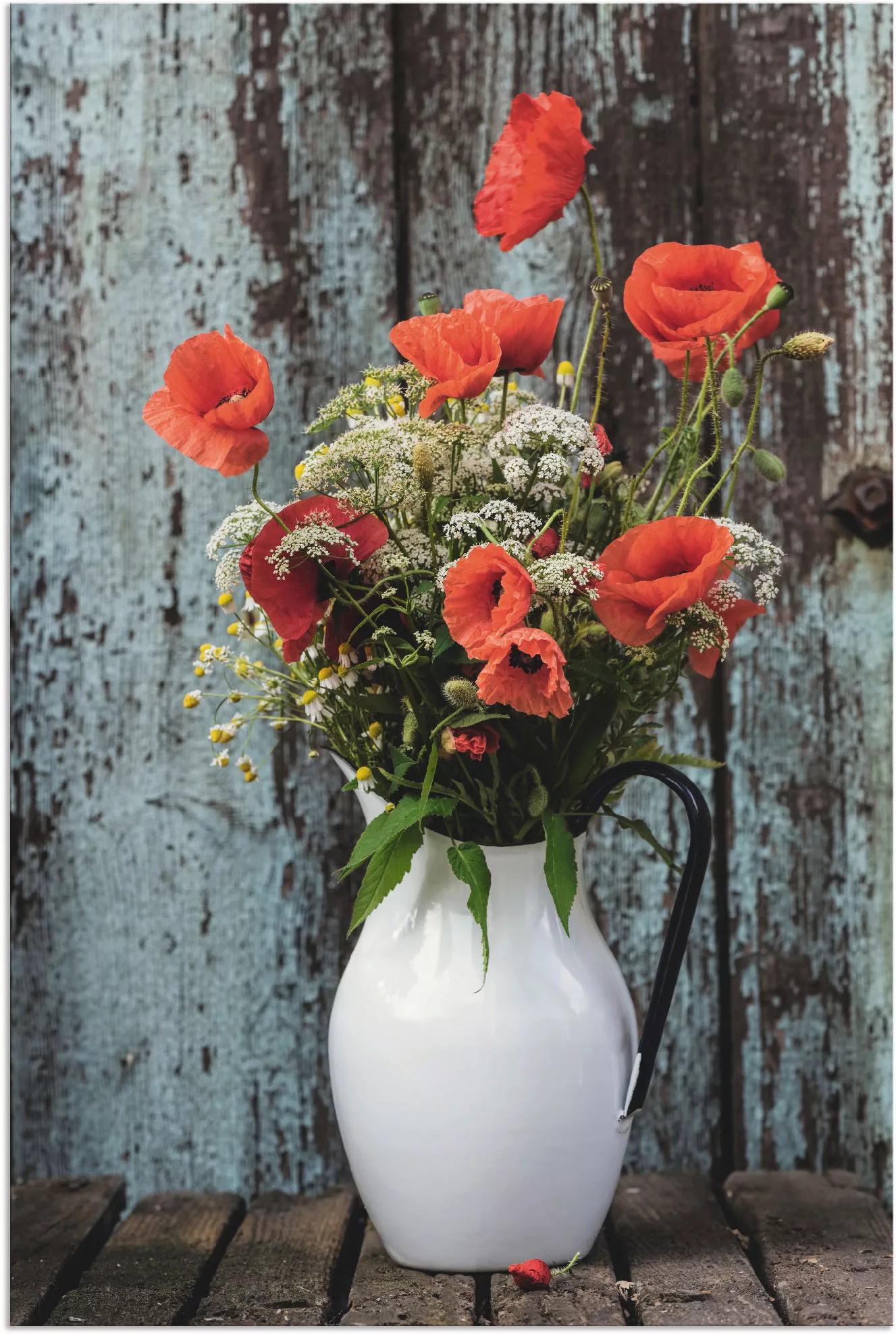 Artland Wandbild »Krug mit Mohnblumen«, Blumen, (1 St.), als Alubild, Outdo günstig online kaufen