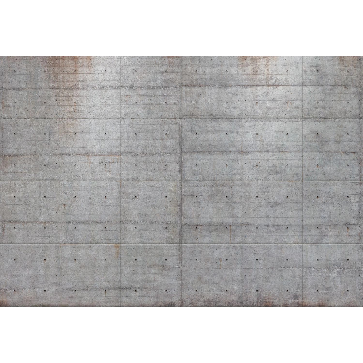 Komar Fototapete Concrete Blocks Grau 368 x 254 cm 611031 günstig online kaufen