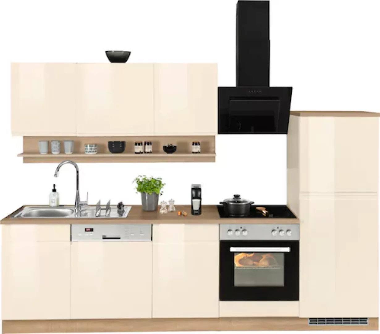 Kochstation Küche »KS-Virginia«, Breite 280 cm, wahlweise mit E-Geräten günstig online kaufen