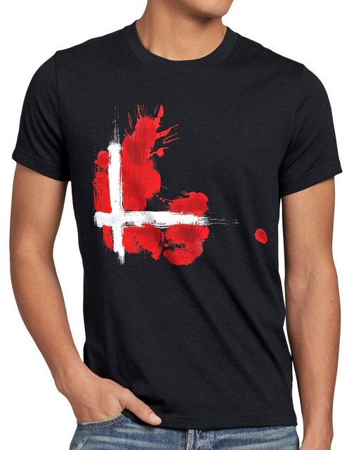 style3 T-Shirt Herren T-Shirt Flagge Dänemark Fußball Sport Denmark WM EM F günstig online kaufen