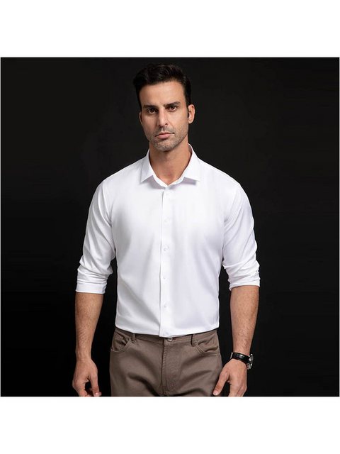 KIKI Frackhemd Herren Hemd Langarm Freizeithemd Slim Fit Button Down Hemd günstig online kaufen