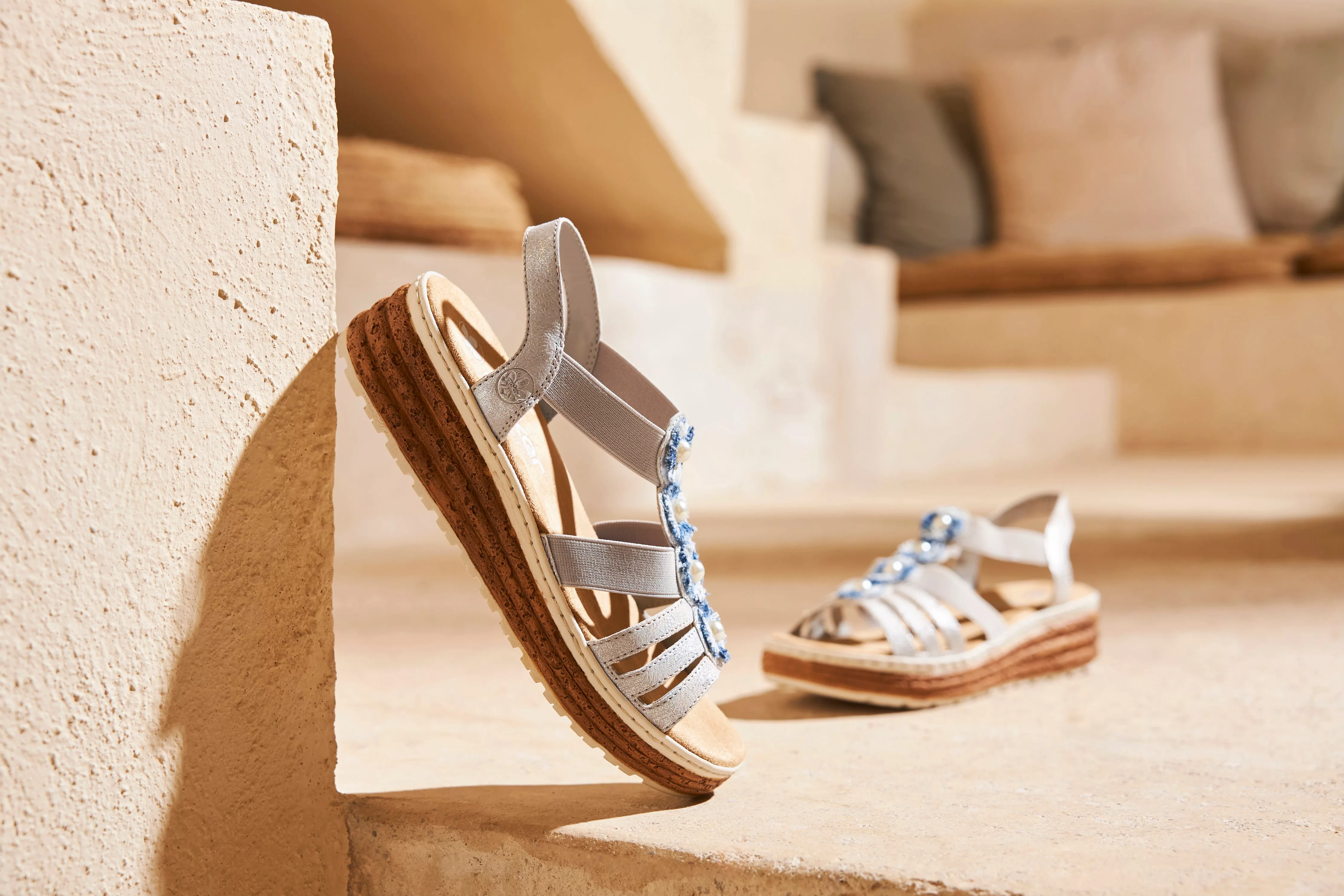 Rieker Keilsandalette "Rieker Sandalen Lederimitat" günstig online kaufen