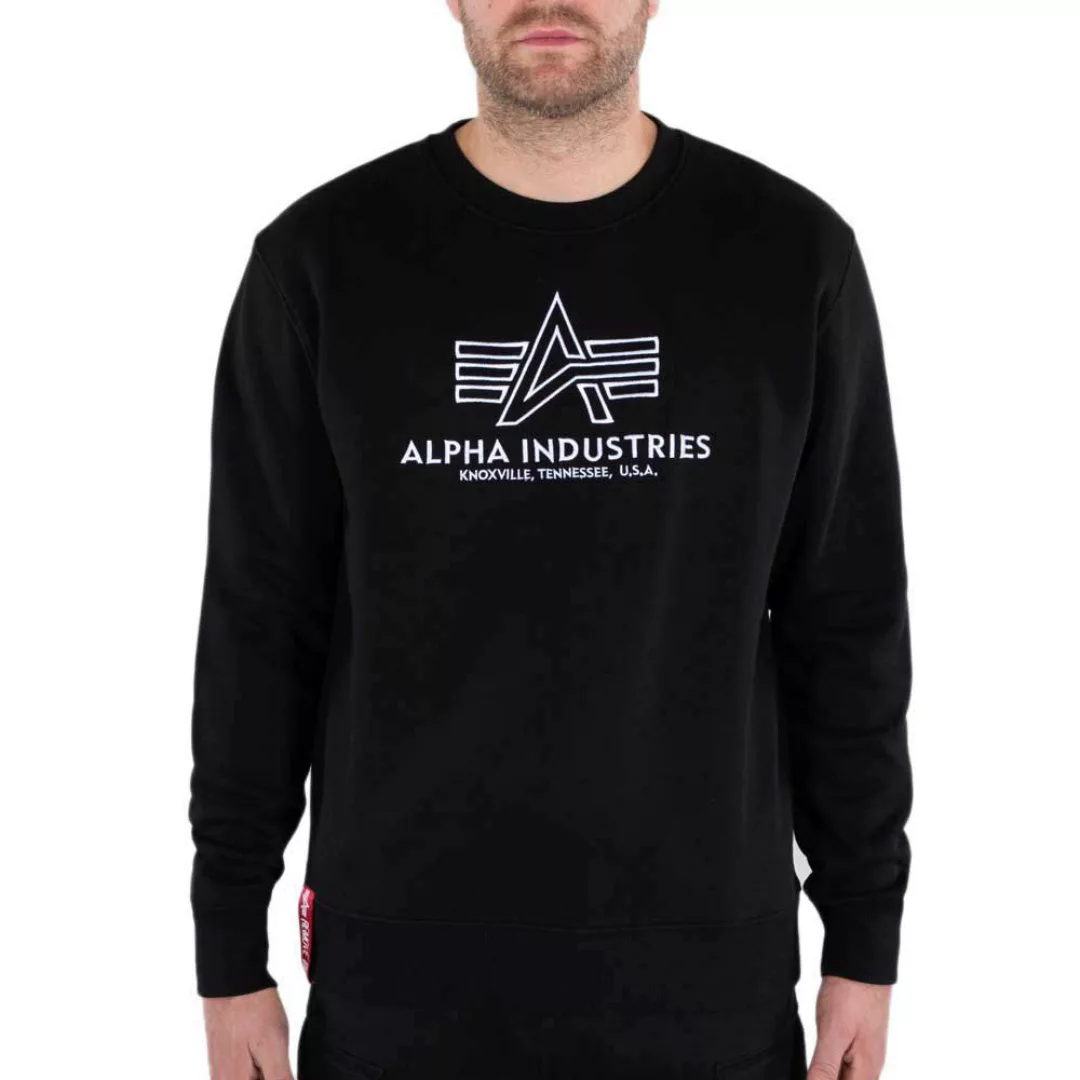 Alpha Industries Basic Embroidery Sweatshirt L Black / White günstig online kaufen