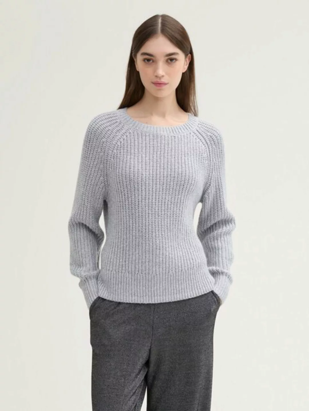 TOM TAILOR Denim Strickpullover Relaxed Strickpullover mit Ballonärmeln günstig online kaufen