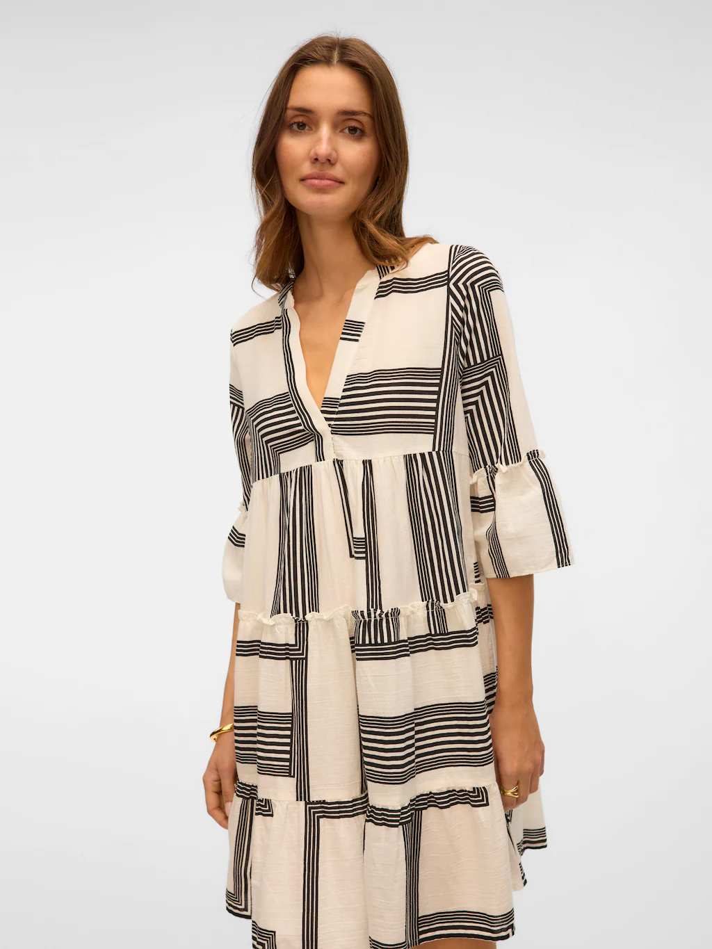 Vero Moda Tunikakleid "VMDICTHE 3/4 TUNIC EXP", Sommerkleid, mit Volant günstig online kaufen