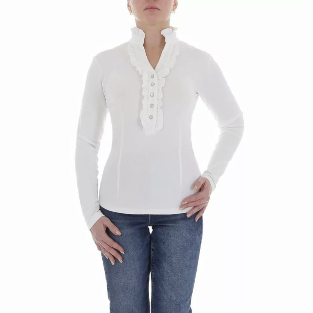 Ital-Design Langarmbluse Damen Elegant (85915901) Rüschen Stretch Top & Shi günstig online kaufen