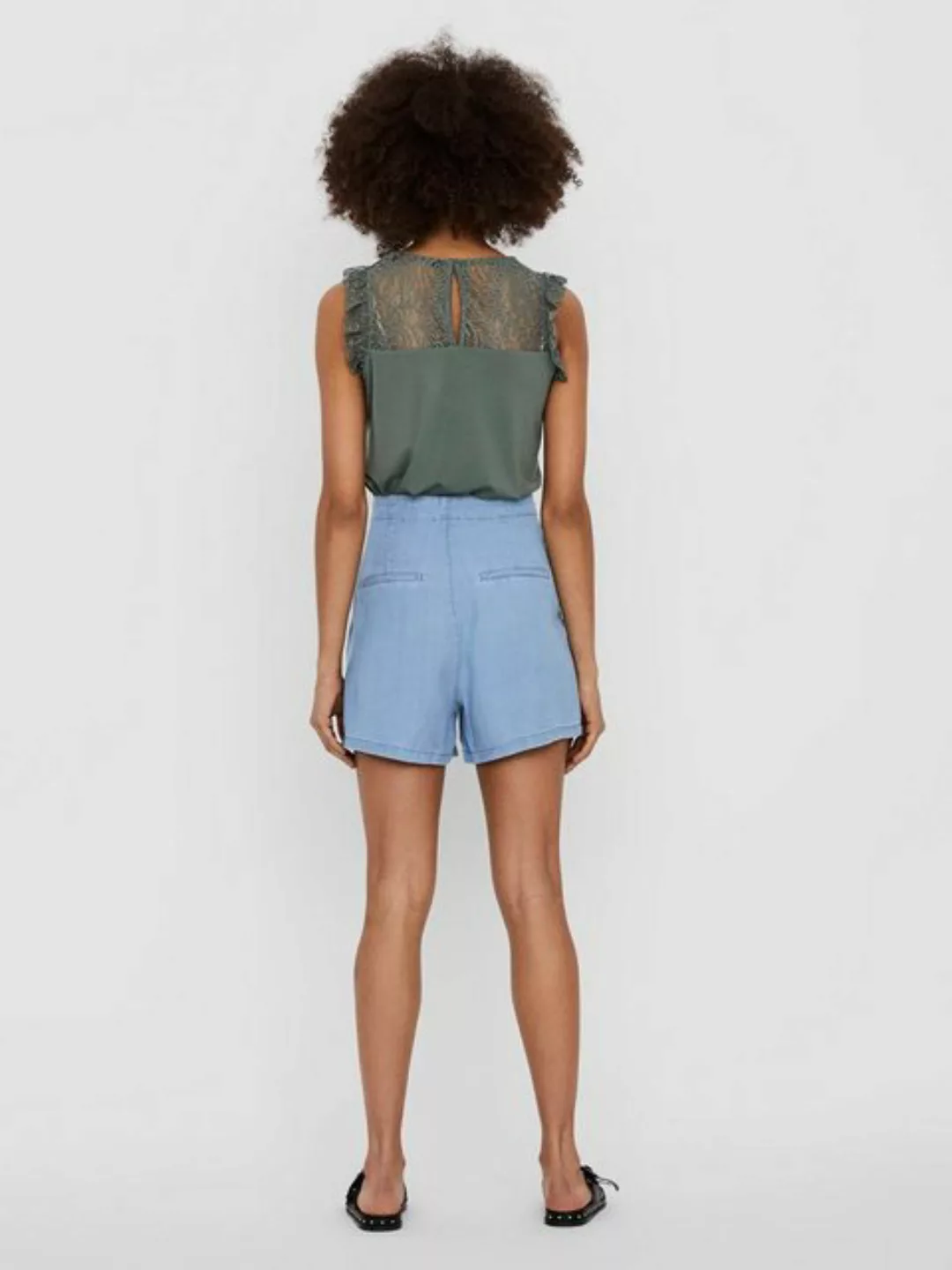 Vero Moda Hohe Taille Loose Summer Shorts Hosen XL Light Blue Denim günstig online kaufen