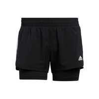 Adidas Pacer 3 Stripes Woven 2 In 1 Kurze Hosen XL Black / White günstig online kaufen