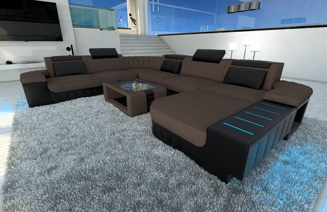 Sofa Dreams Wohnlandschaft Sofa Couch Stoff Bellagio XXL U Form Polster Sto günstig online kaufen