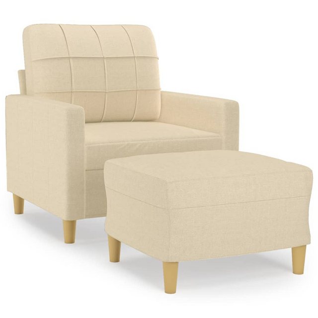 vidaXL Sofa Sofa mit Hocker Stoff verschiedene Farben, Creme günstig online kaufen