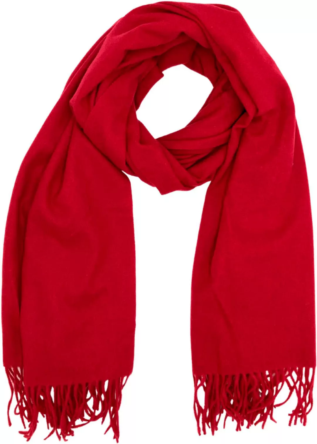 leslii Modeschal, Weicher unifarbener Schal mit gedrehten Fransen günstig online kaufen